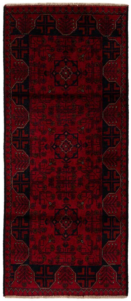 2' 9 x 6' 6 Hand Knotted Khal Mohammadi Wool Runner Rug