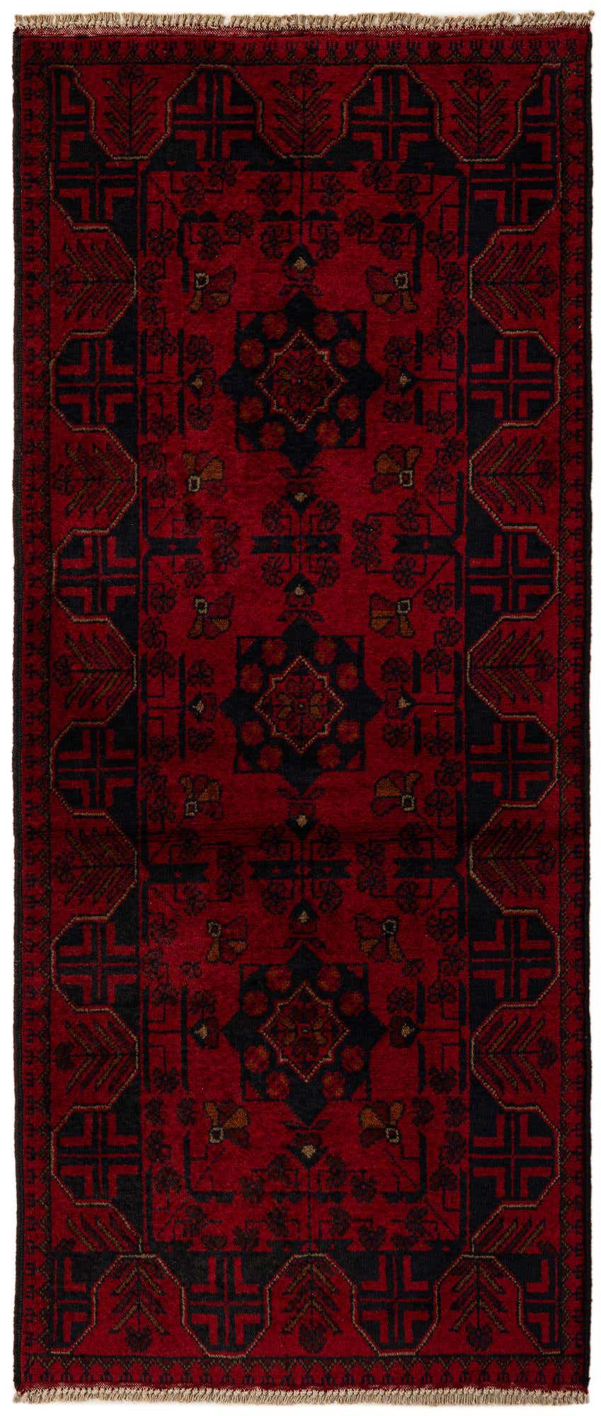 2' 8 x 6' 4 Hand Knotted Khal Mohammadi Wool Runner Rug