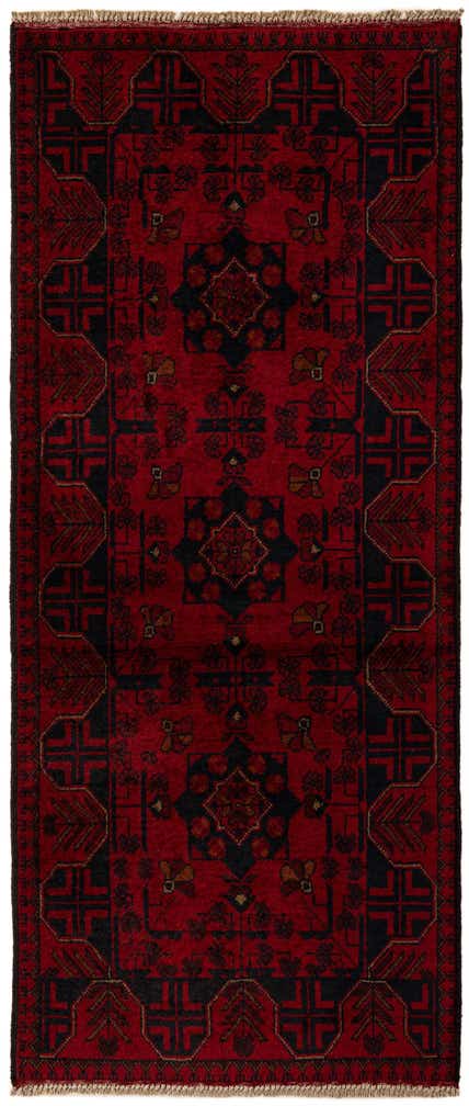 2' 8 x 6' 4 Hand Knotted Khal Mohammadi Wool Runner Rug