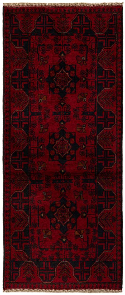 Detail image of 2' 8 x 6' 4 Hand Knotted Khal Mohammadi Wool Runner Rug