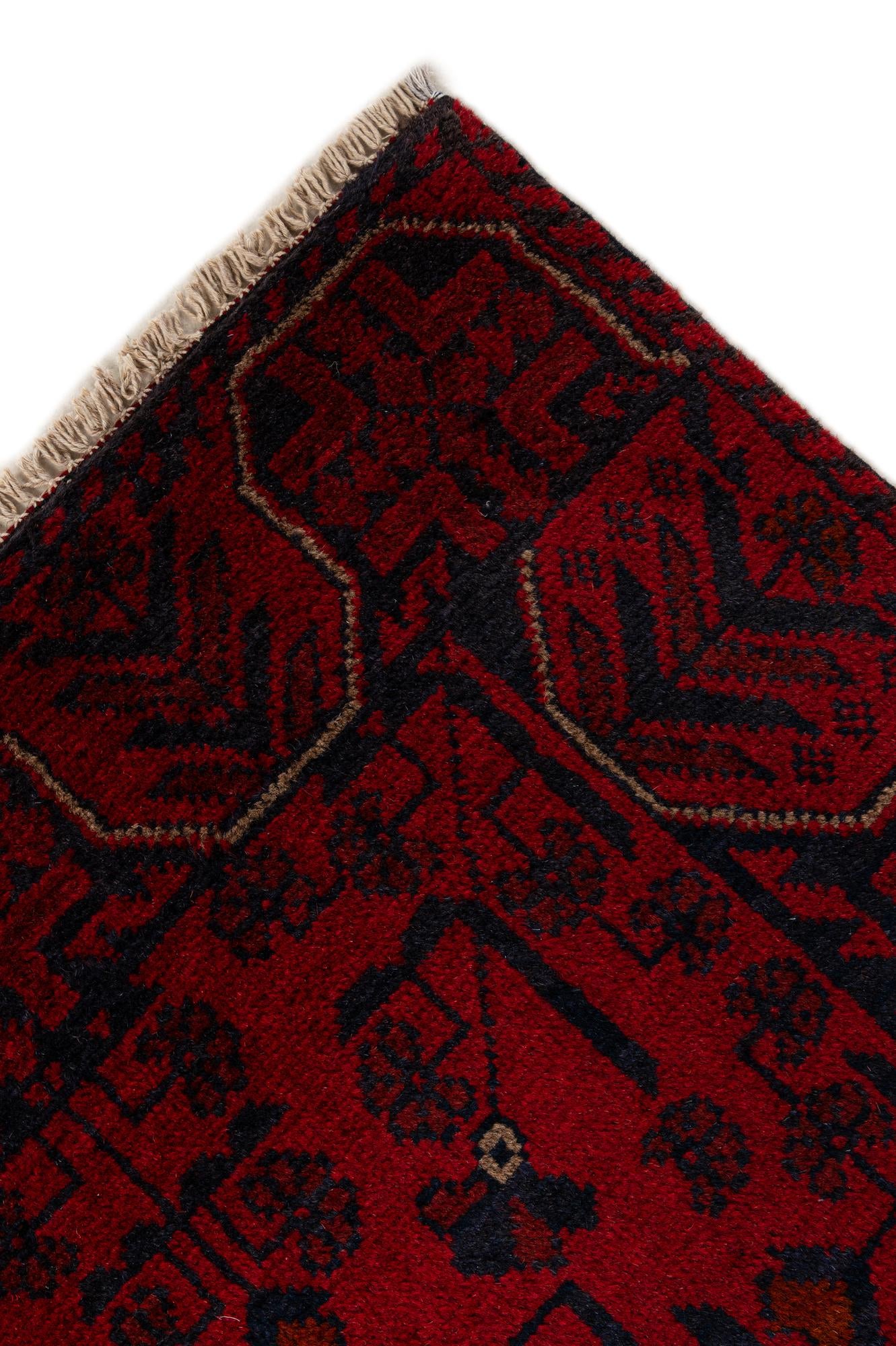 2' 7 x 6' 3 Hand Knotted Khal Mohammadi Wool Runner Rug
