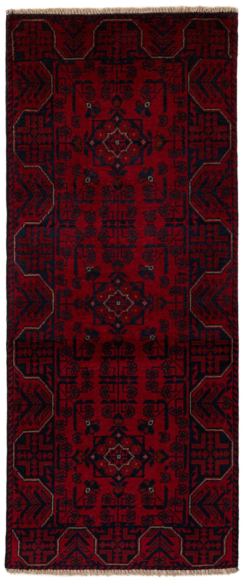 2' 7 x 6' 3 Hand Knotted Khal Mohammadi Wool Runner Rug