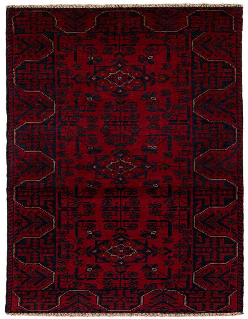 2' 7 x 6' 3 Hand Knotted Khal Mohammadi Wool Runner Rug