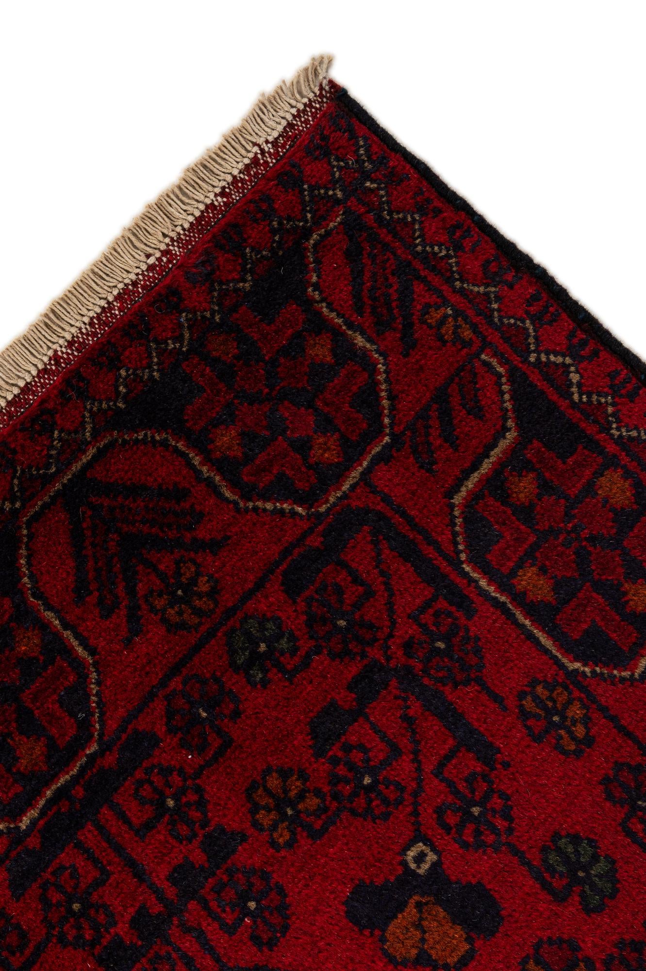 2' 7 x 6' 5 Hand Knotted Khal Mohammadi Wool Runner Rug