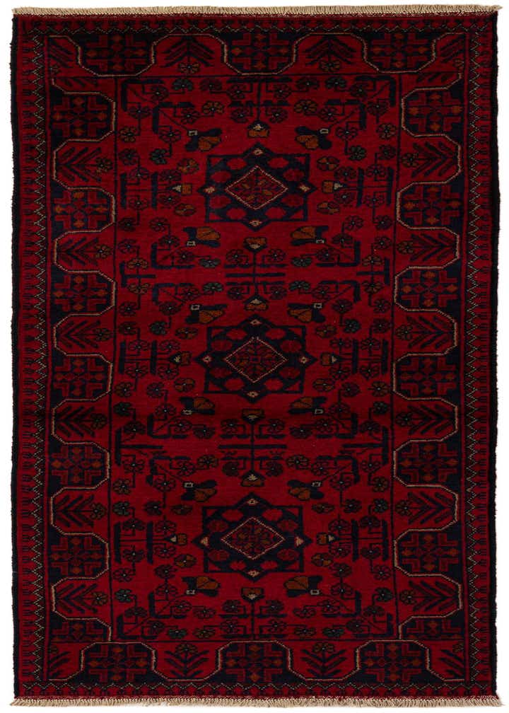2' 7 x 6' 5 Hand Knotted Khal Mohammadi Wool Runner Rug