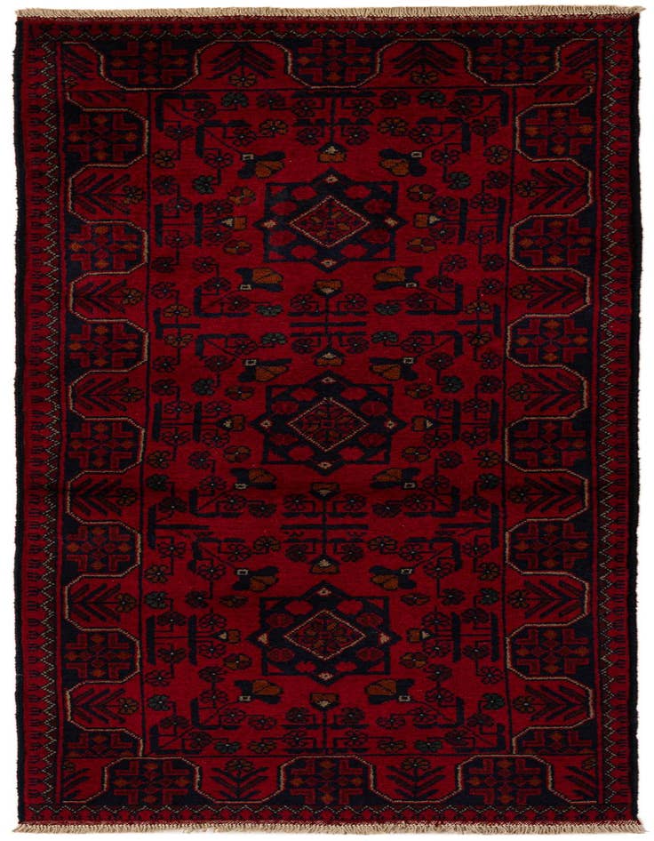Detail image of 2' 7 x 6' 5 Hand Knotted Khal Mohammadi Wool Runner Rug
