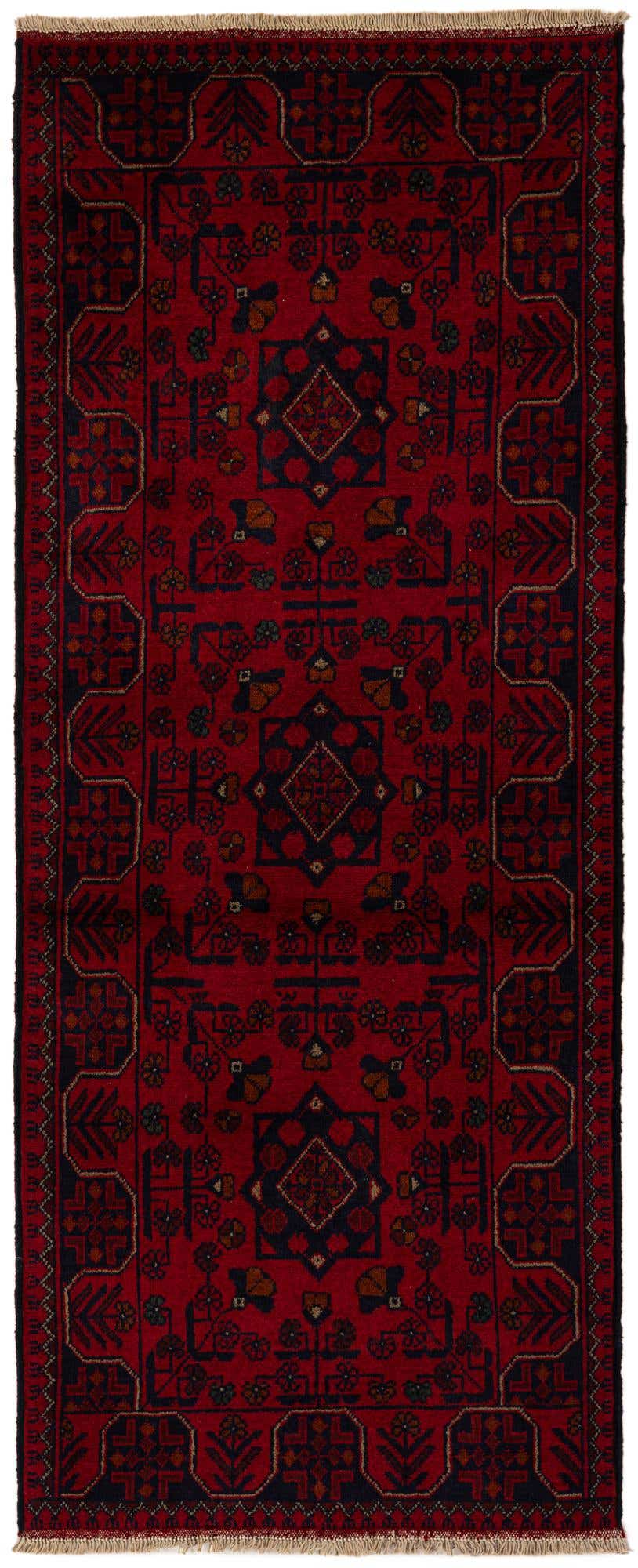 2' 7 x 6' 5 Hand Knotted Khal Mohammadi Wool Runner Rug