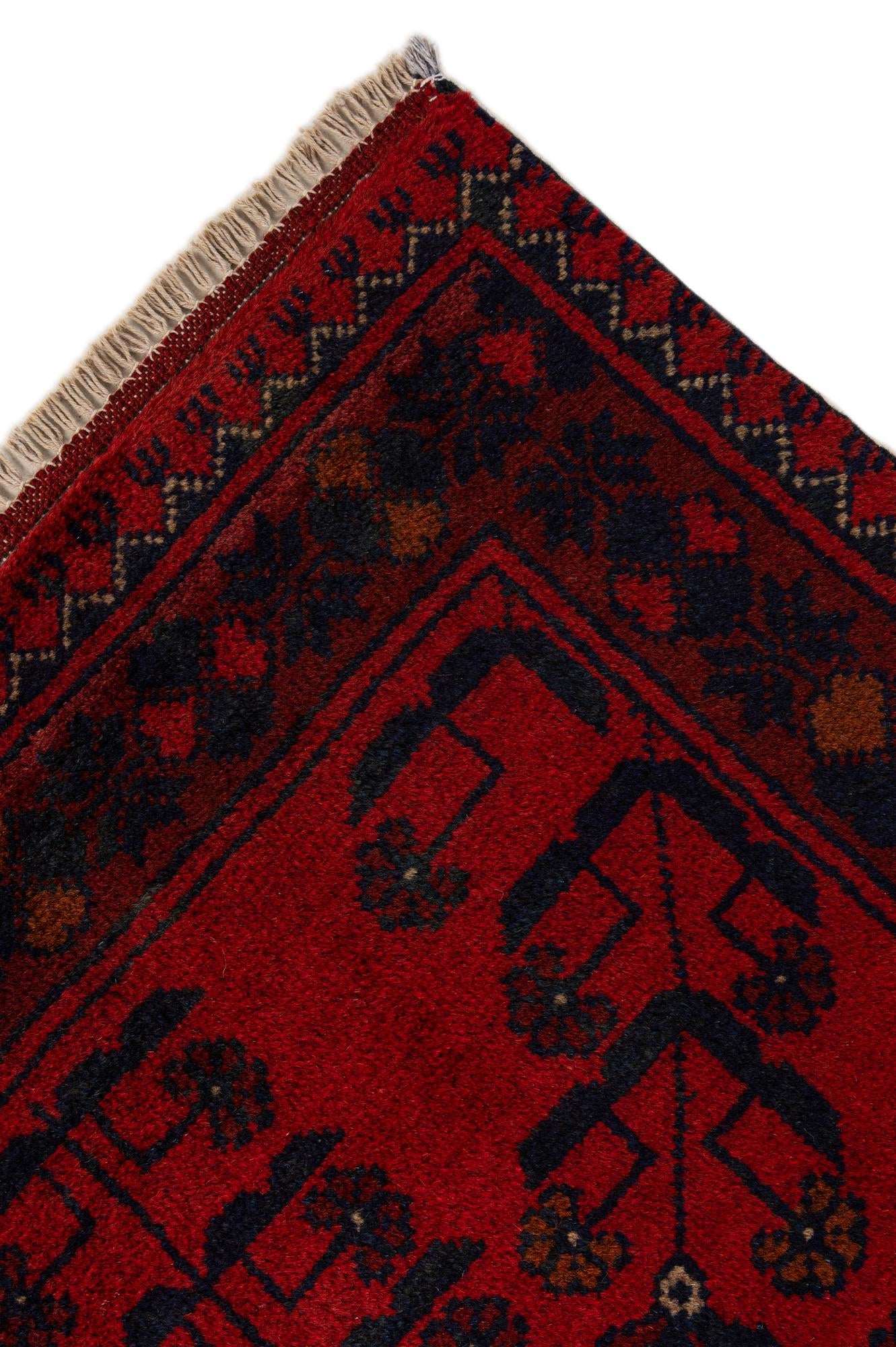 2' 7 x 6' 3 Hand Knotted Khal Mohammadi Wool Runner Rug