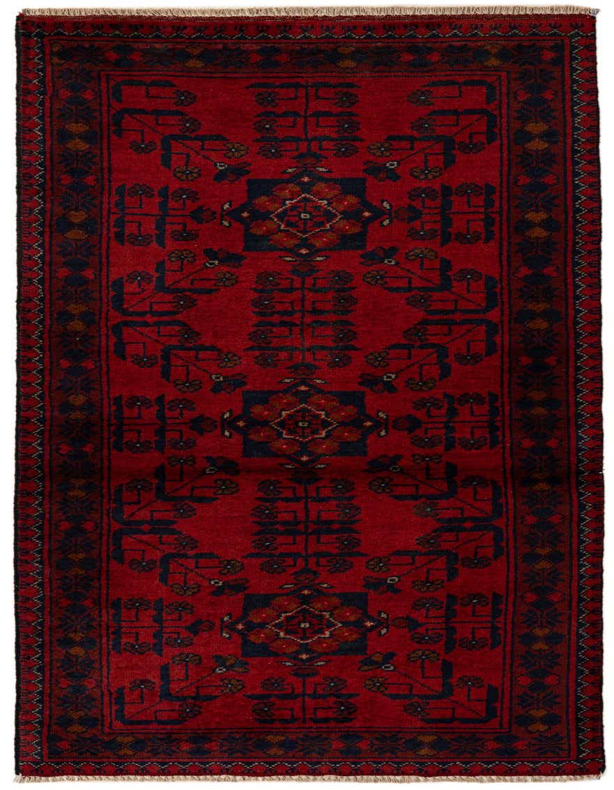 2' 7 x 6' 3 Hand Knotted Khal Mohammadi Wool Runner Rug