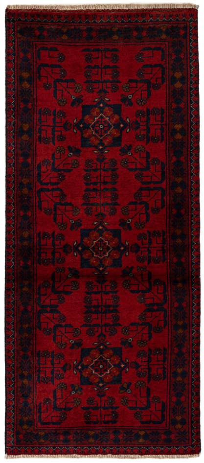 Detail image of 2' 7 x 6' 3 Hand Knotted Khal Mohammadi Wool Runner Rug