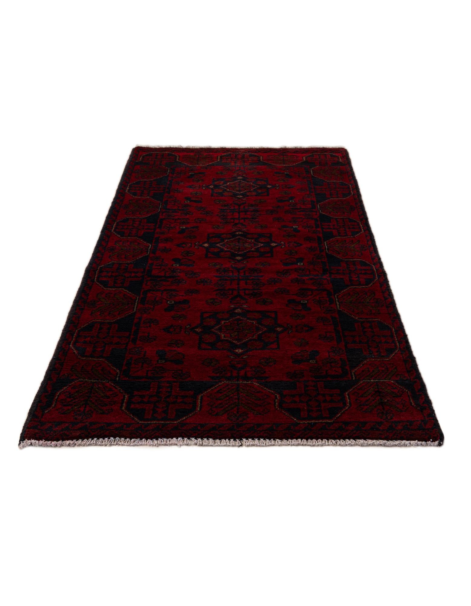2' 7 x 6' 2 Hand Knotted Khal Mohammadi Wool Runner Rug
