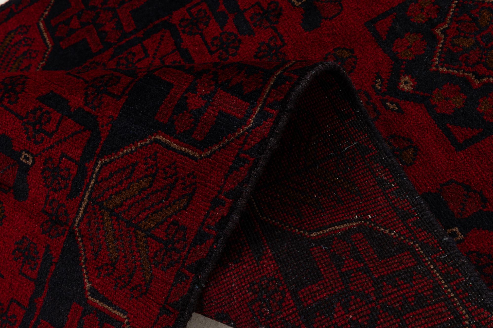 2' 7 x 6' 2 Hand Knotted Khal Mohammadi Wool Runner Rug
