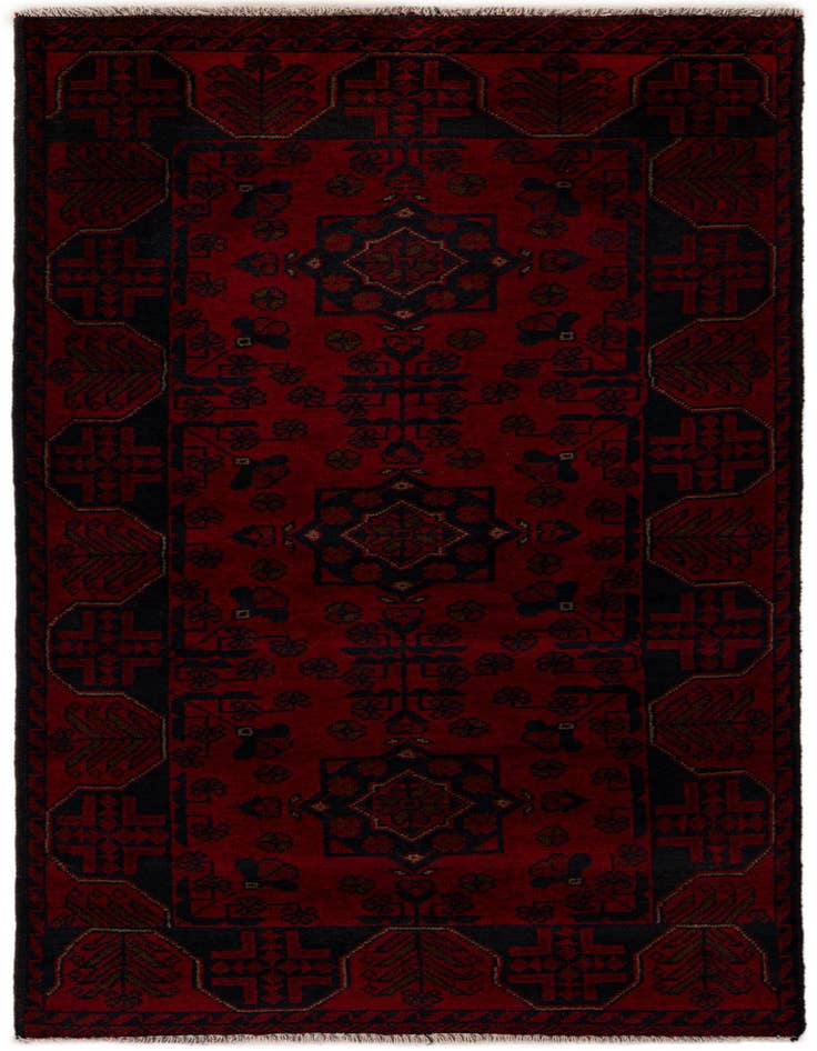 Detail image of 2' 7 x 6' 2 Hand Knotted Khal Mohammadi Wool Runner Rug
