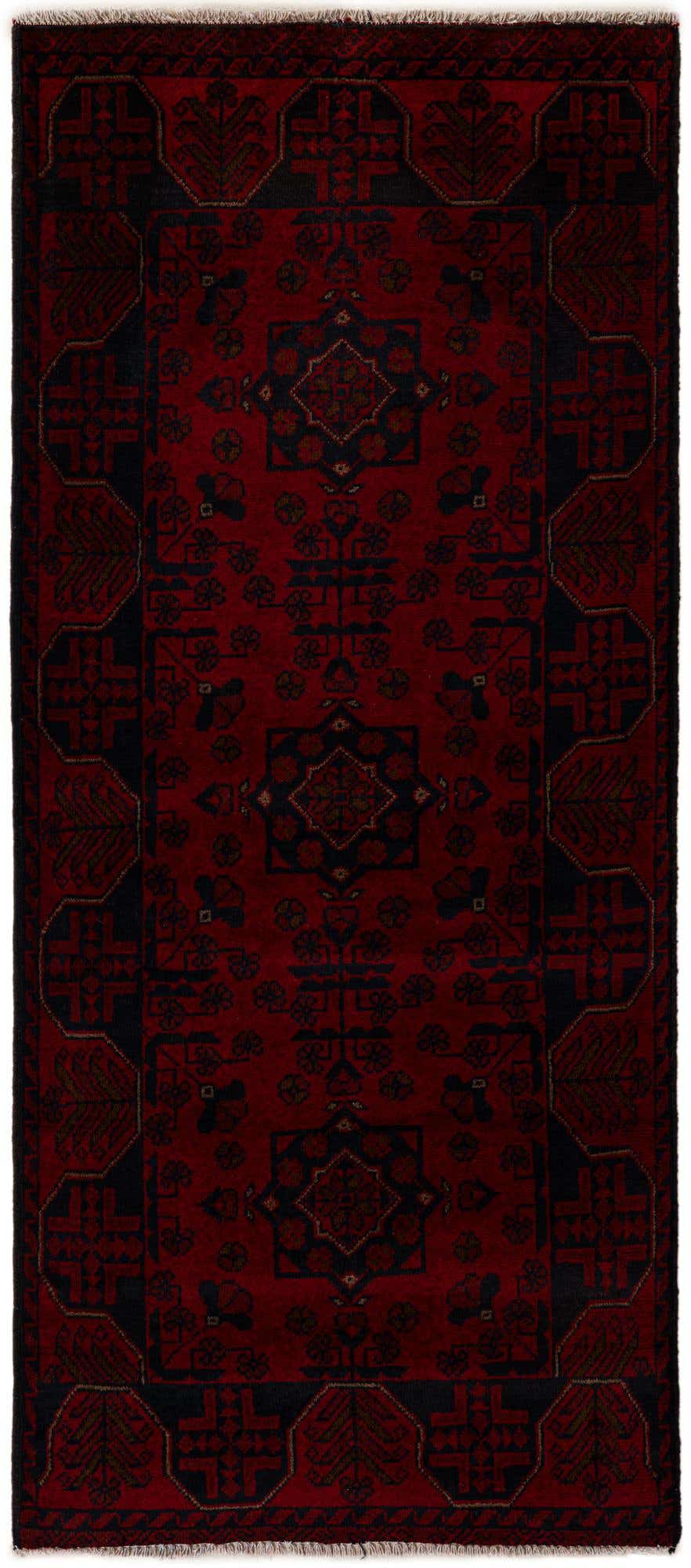 2' 7 x 6' 2 Hand Knotted Khal Mohammadi Wool Runner Rug