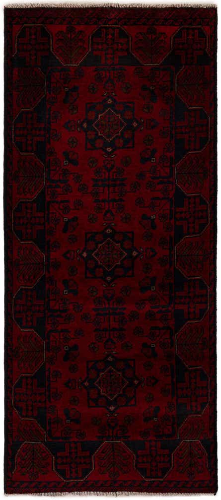 2' 7 x 6' 2 Hand Knotted Khal Mohammadi Wool Runner Rug