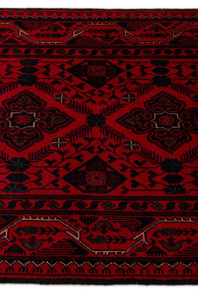 2' 8 x 6' 8 Hand Knotted Khal Mohammadi Wool Runner Rug