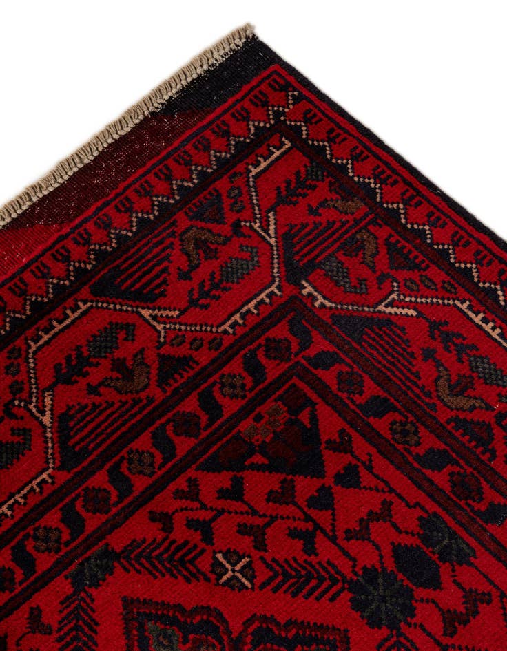 Detail image of 2' 8 x 6' 8  Hand Knotted Khal Mohammadi Wool Runner Rug