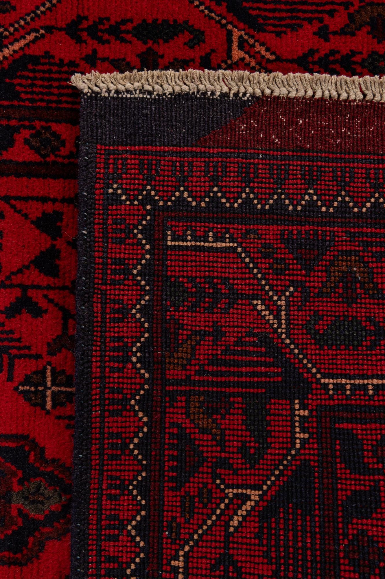 2' 8 x 6' 8 Hand Knotted Khal Mohammadi Wool Runner Rug