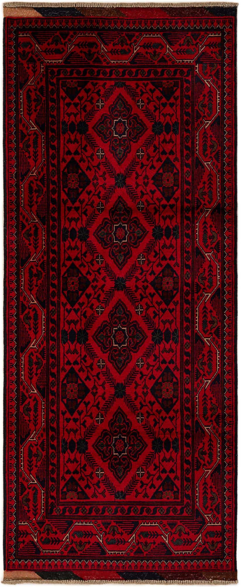 2' 8 x 6' 8 Hand Knotted Khal Mohammadi Wool Runner Rug