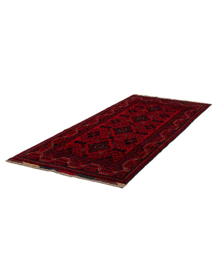 2' 9 x 6' 7 Hand Knotted Khal Mohammadi Wool Runner Rug