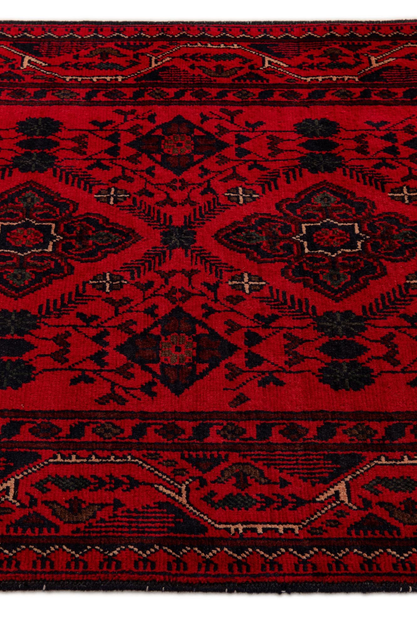 2' 9 x 6' 7 Hand Knotted Khal Mohammadi Wool Runner Rug
