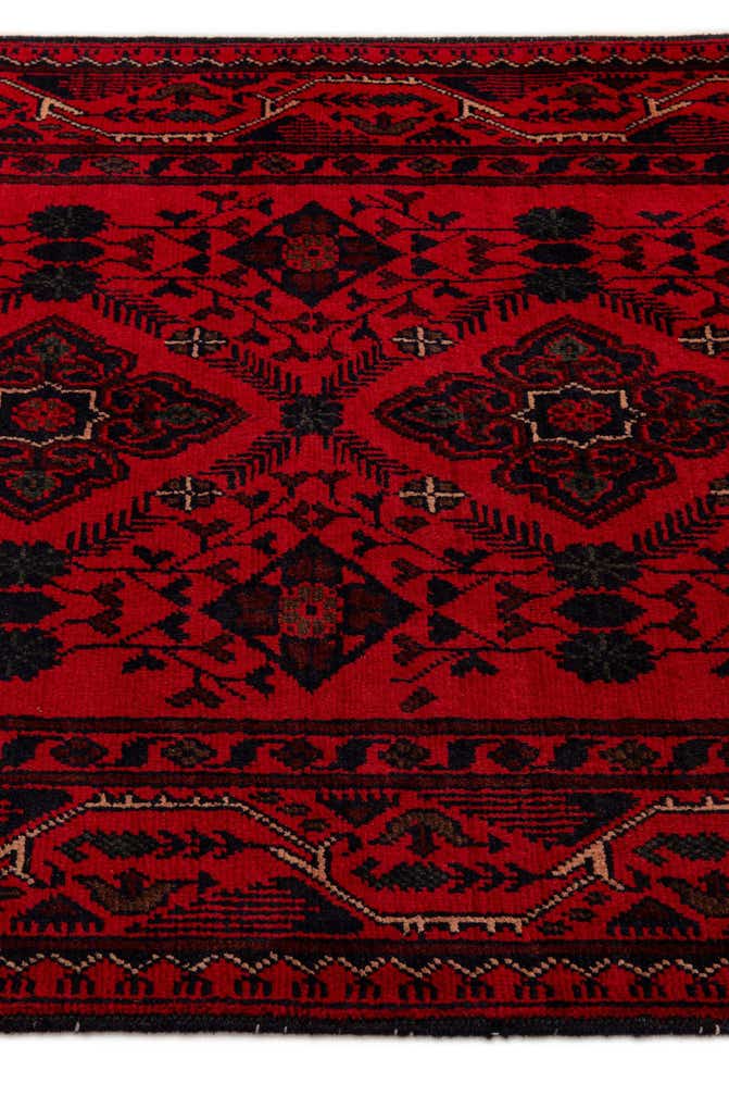 2' 9 x 6' 7 Hand Knotted Khal Mohammadi Wool Runner Rug