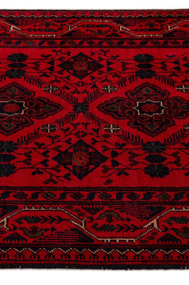Detail image of 2' 9 x 6' 7 Hand Knotted Khal Mohammadi Wool Runner Rug