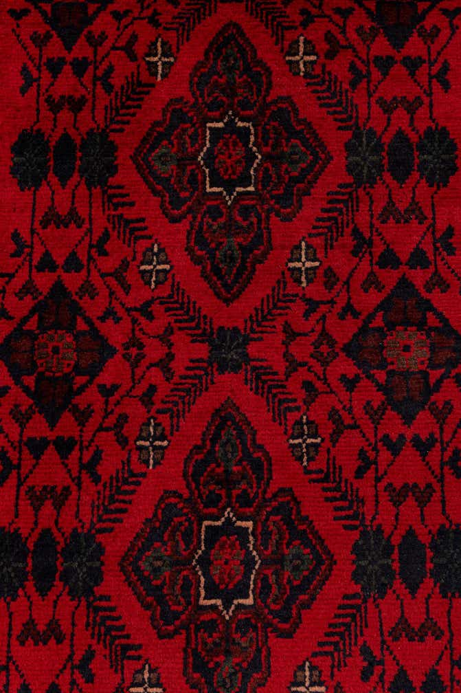 2' 9 x 6' 7 Hand Knotted Khal Mohammadi Wool Runner Rug
