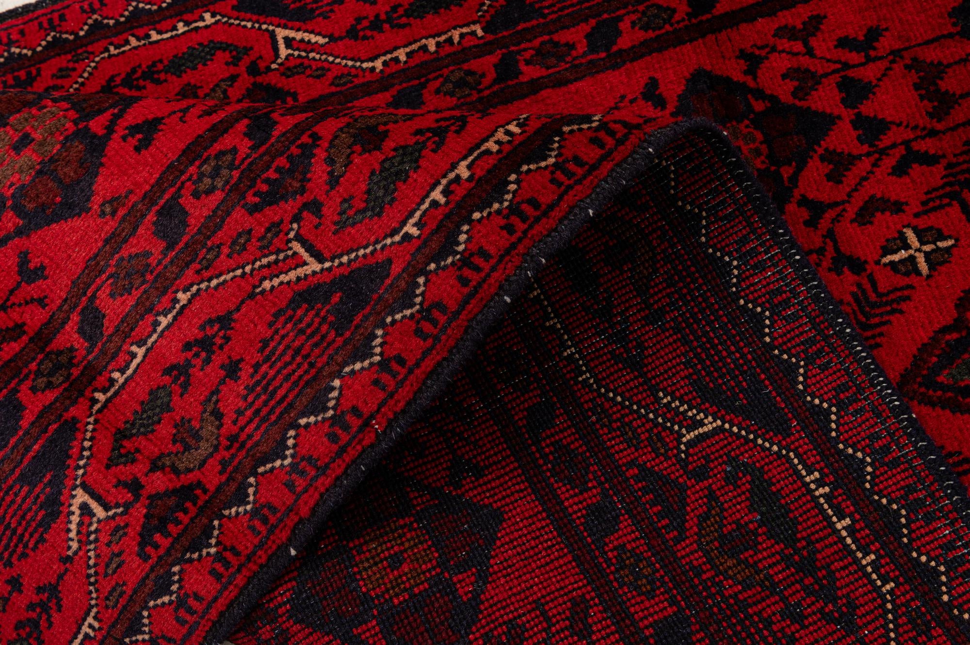 2' 9 x 6' 7 Hand Knotted Khal Mohammadi Wool Runner Rug
