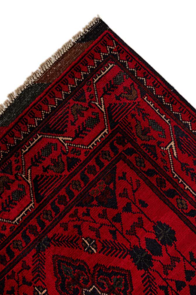2' 9 x 6' 7 Hand Knotted Khal Mohammadi Wool Runner Rug