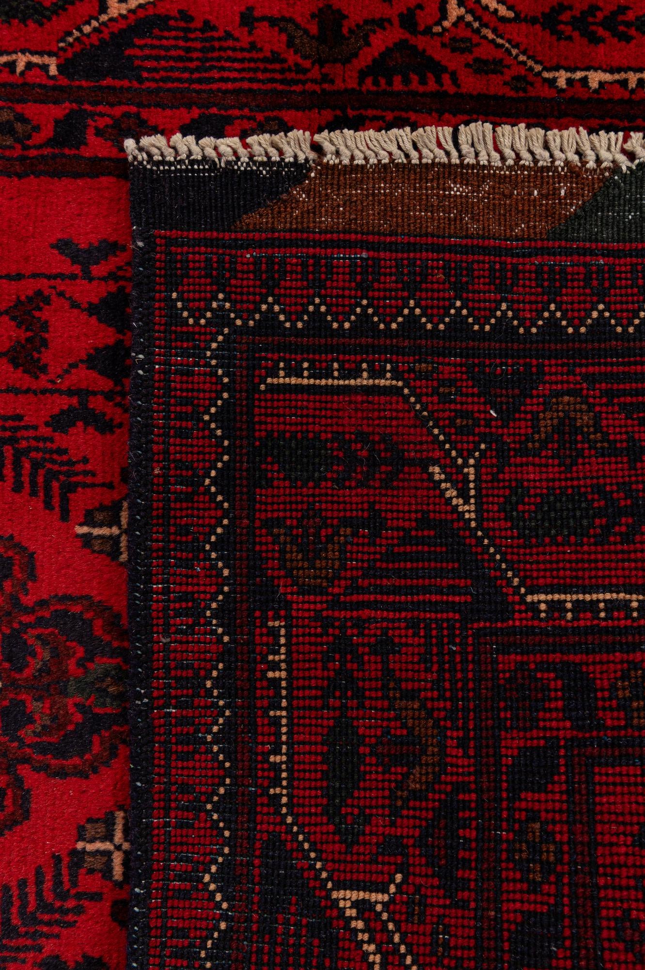 2' 9 x 6' 7 Hand Knotted Khal Mohammadi Wool Runner Rug