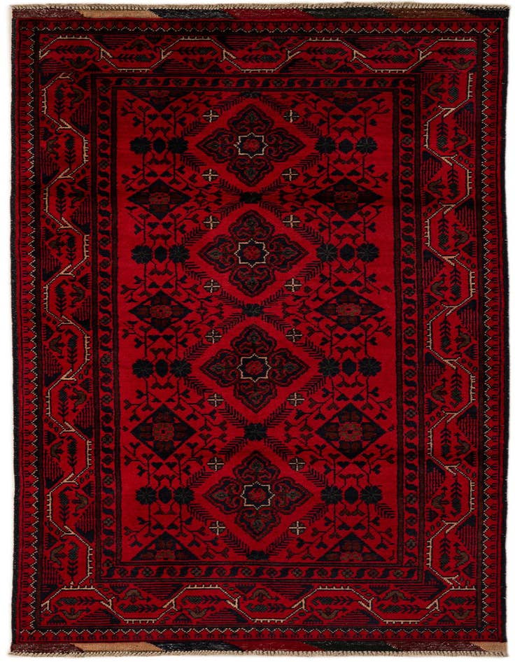 Detail image of 2' 9 x 6' 7 Hand Knotted Khal Mohammadi Wool Runner Rug