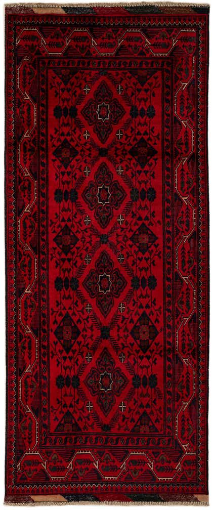 2' 9 x 6' 7 Hand Knotted Khal Mohammadi Wool Runner Rug