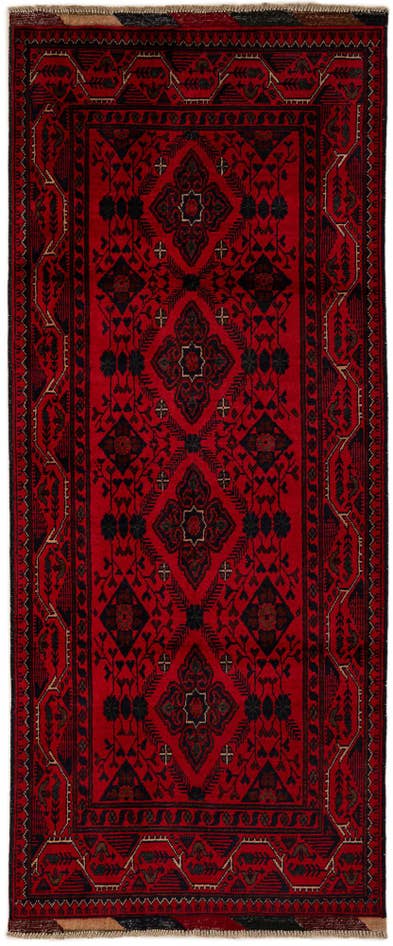 Detail image of 2' 9 x 6' 7 Hand Knotted Khal Mohammadi Wool Runner Rug