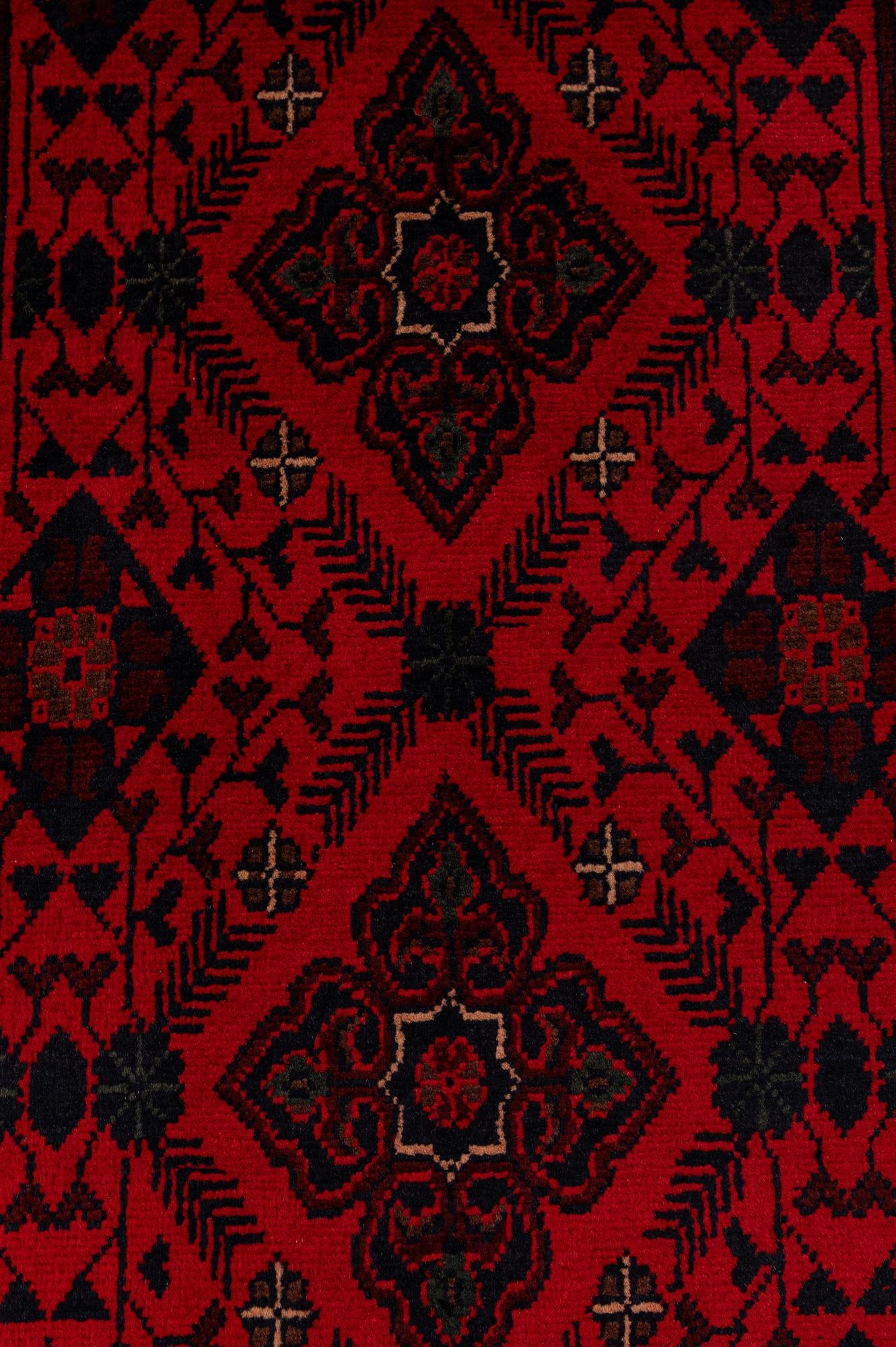 2' 7 x 6' 4 Hand Knotted Khal Mohammadi Wool Runner Rug