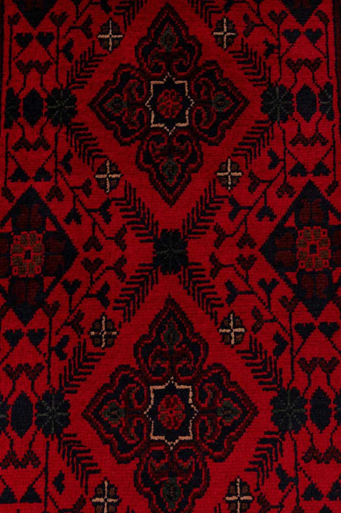 2' 7 x 6' 4 Hand Knotted Khal Mohammadi Wool Runner Rug