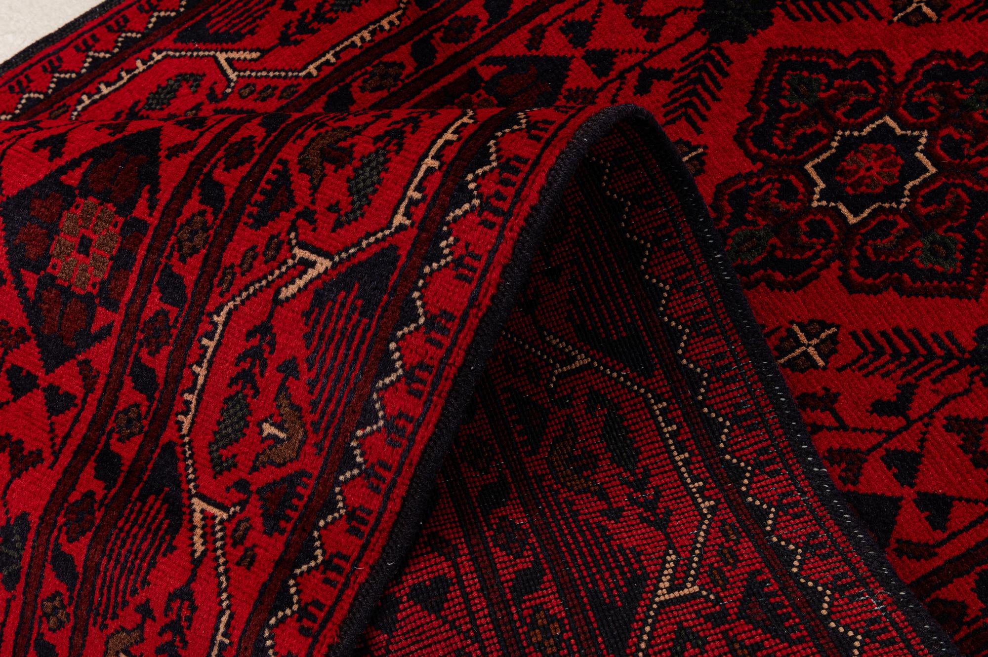 2' 7 x 6' 4 Hand Knotted Khal Mohammadi Wool Runner Rug