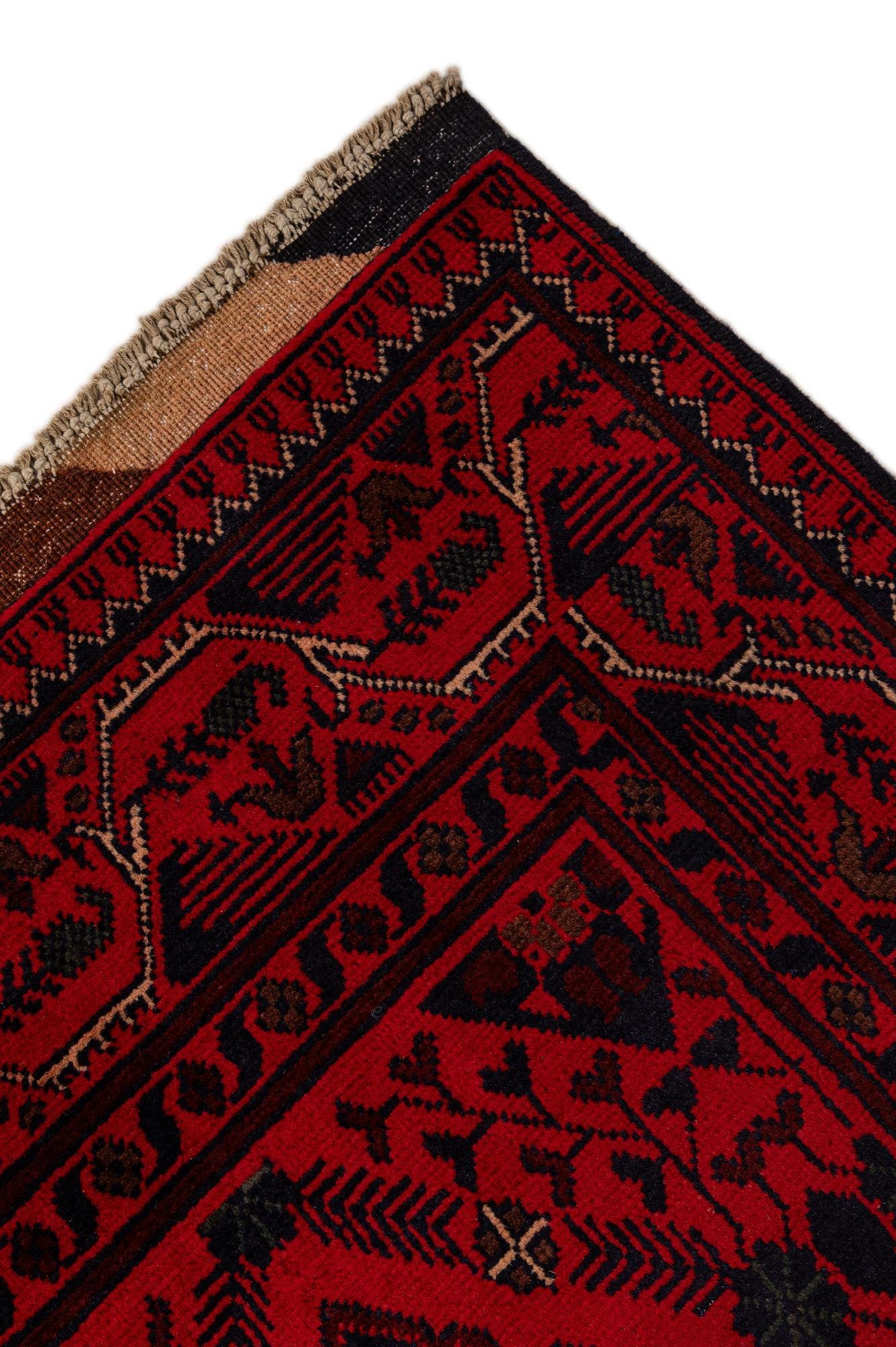 2' 7 x 6' 4 Hand Knotted Khal Mohammadi Wool Runner Rug