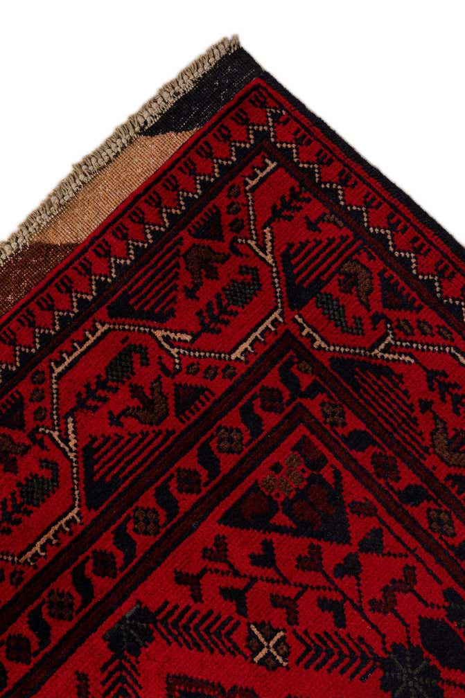 2' 7 x 6' 4 Hand Knotted Khal Mohammadi Wool Runner Rug