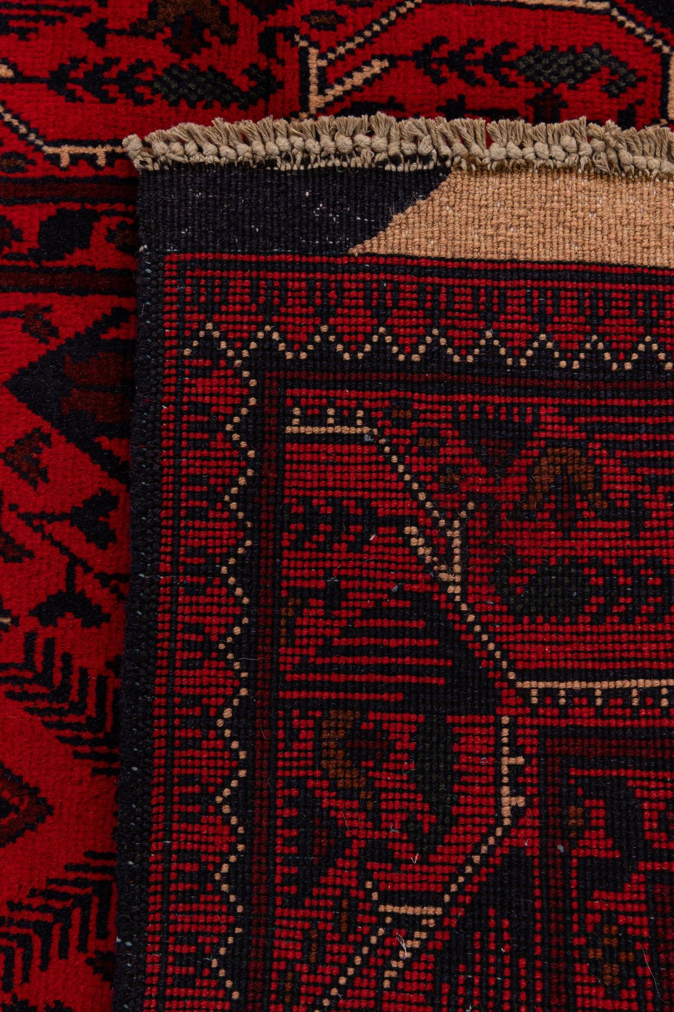 2' 7 x 6' 4 Hand Knotted Khal Mohammadi Wool Runner Rug