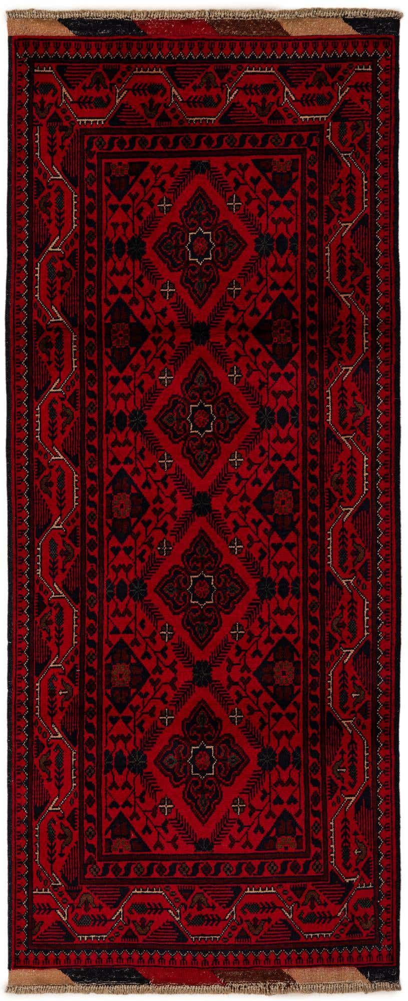 2' 7 x 6' 4 Hand Knotted Khal Mohammadi Wool Runner Rug