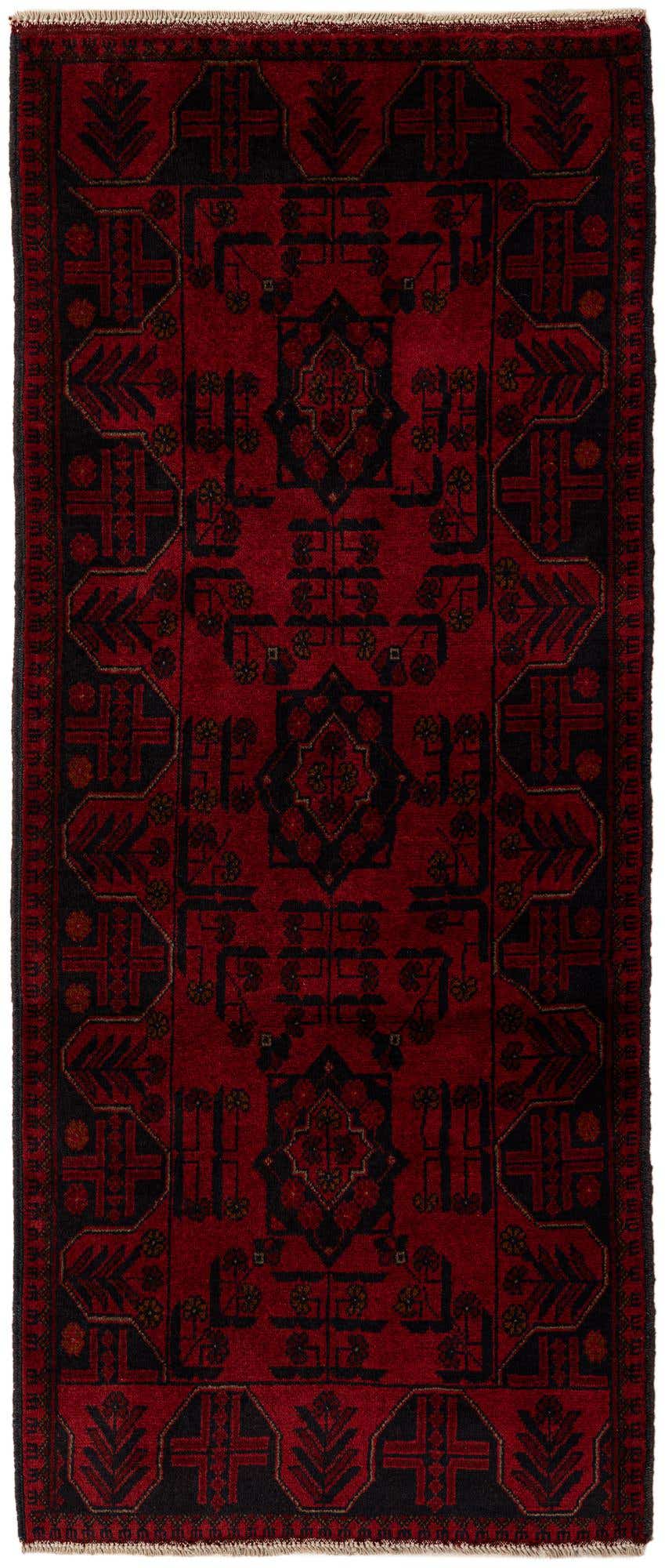2' 8 x 6' 7 Hand Knotted Khal Mohammadi Wool Runner Rug