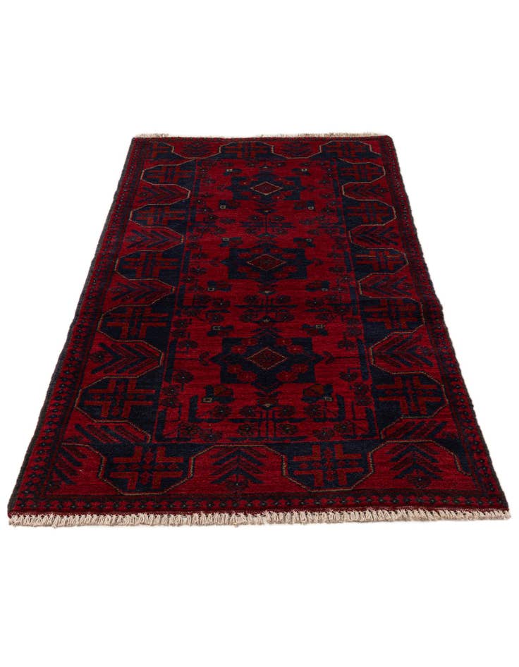 Detail image of 2' 8 x 6' 6 Hand Knotted Khal Mohammadi Wool Runner Rug