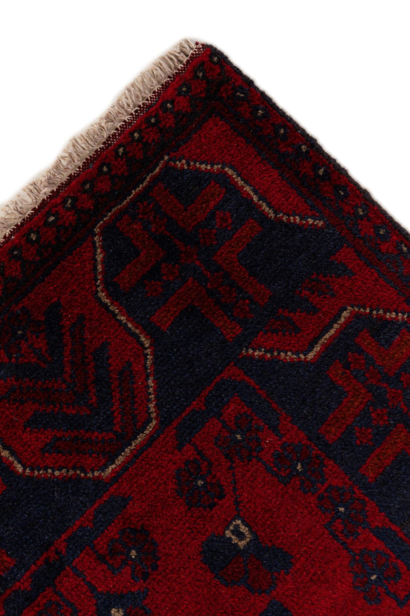 2' 8 x 6' 6 Hand Knotted Khal Mohammadi Wool Runner Rug