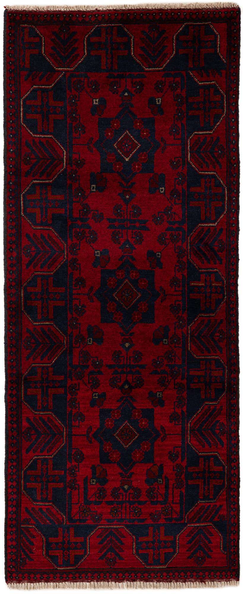 2' 8 x 6' 6 Hand Knotted Khal Mohammadi Wool Runner Rug