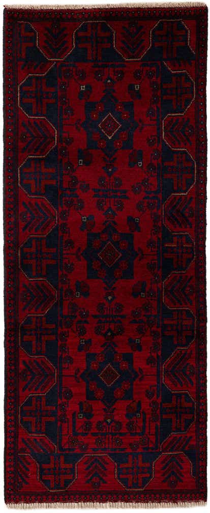2' 8 x 6' 6 Hand Knotted Khal Mohammadi Wool Runner Rug