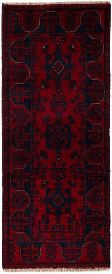Detail image of 2' 8 x 6' 6 Hand Knotted Khal Mohammadi Wool Runner Rug