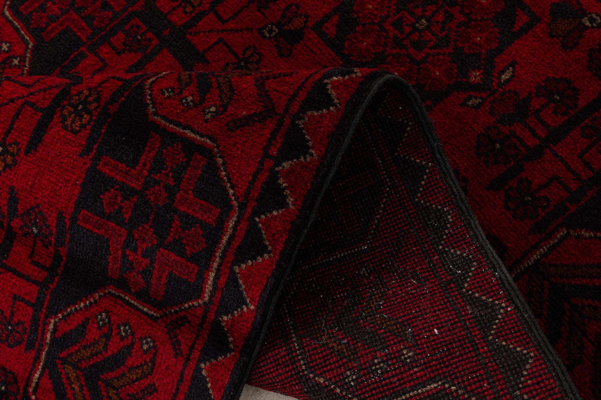 2' 8 x 6' 6 Hand Knotted Khal Mohammadi Wool Runner Rug