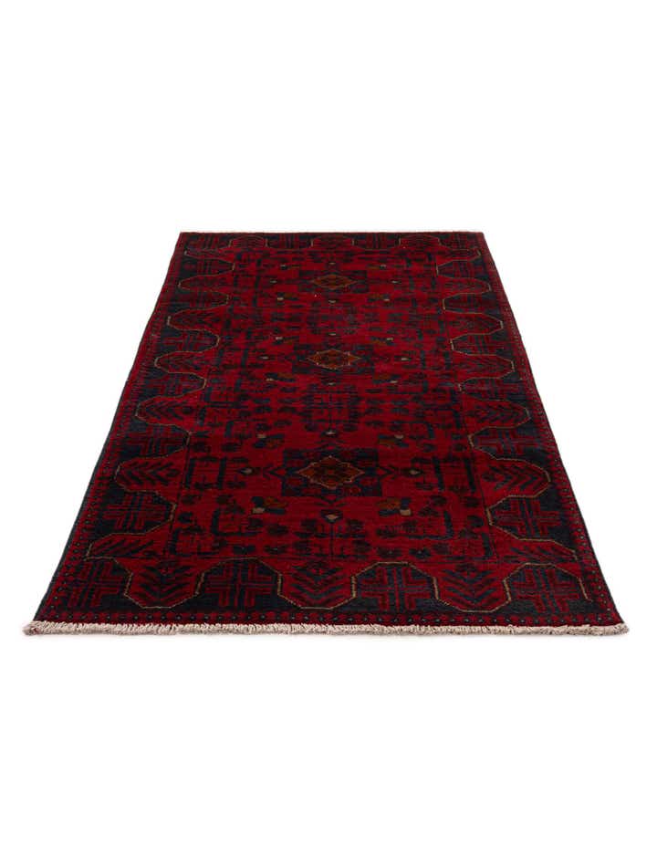 2' 9 x 6' 5 Hand Knotted Khal Mohammadi Wool Runner Rug