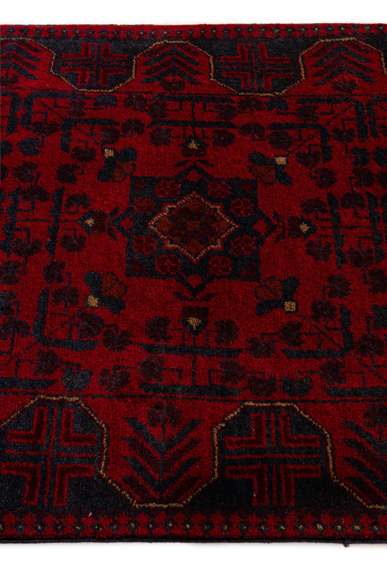 2' 9 x 6' 5 Hand Knotted Khal Mohammadi Wool Runner Rug